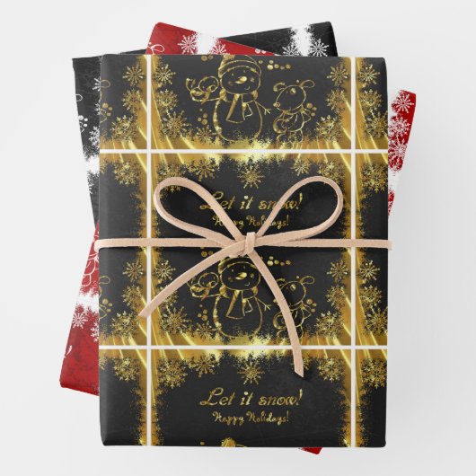 Chalk Snowman-Let It Snow Geschenkpapier Set (Beispiel)