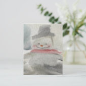 Chalk Snowman Postcards Postkarte (Stehend Vorderseite)