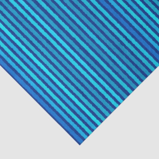 Chalk Streifen - Cobalt und Sky Blue Seidenpapier (Ausschnitt)