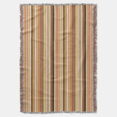Chalk Stripes - Camel Tan und Gold Decke (Vorderseite Vertikal)