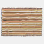 Chalk Stripes - Camel Tan und Gold Decke (Vorderseite)