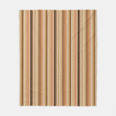 Chalk Stripes - Camel Tan und Gold Fleecedecke (Vorderseite)