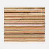 Chalk Stripes - Camel Tan und Gold Fleecedecke (Vorderseite (Horizontal))