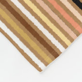 Chalk Stripes - Camel Tan und Gold Fleecedecke (Ecke)