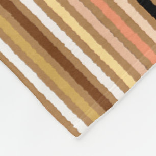 Chalk Stripes - Camel Tan und Gold Fleecedecke