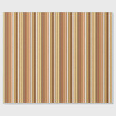 Chalk Stripes - Camel Tan und Gold Geschenkpapier (Flach)
