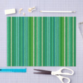 Chalk Stripes - Jade Green und Aqua Seidenpapier (Handwerk)