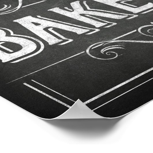 Chalk Style BAKERY Signature Print Poster (Ecke)
