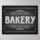 Chalk Style BAKERY Signature Print Poster (Vorne)