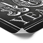 Chalk Style BIS 10 JAHRE Signieren Poster (Ecke)