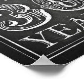 Chalk Style BIS 30 JAHRE Signieren Poster (Ecke)