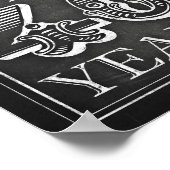 Chalk Style BIS 40 JAHRE Zeichendruck Poster (Ecke)