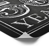 Chalk Style BIS 50 JAHRE Zeichendruck Poster (Ecke)