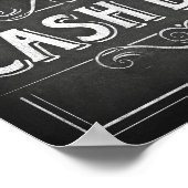 Chalk Style CASH BAR signieren Poster (Ecke)