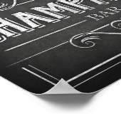 Chalk Style CHAMPAGNE BAR signieren Poster (Ecke)