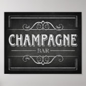 Chalk Style CHAMPAGNE BAR signieren Poster (Vorne)