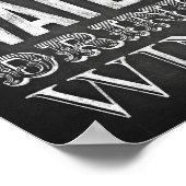 Chalk Style GERETTET WASSER DRINK WEIN Signieren P Poster (Ecke)