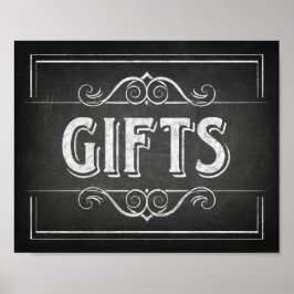 Chalk Style GIFTS Signieren Print Poster