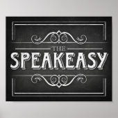 Chalk Style Party Print / SPEAKEASY Sign Poster (Vorne)