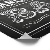 Chalk Style Party Signs / MARGARITA BAR Sign Poster (Ecke)