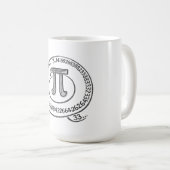 Chalk Style Pi Symbol with Digits – Math Pi Day Kaffeetasse (VorderseiteRechts)
