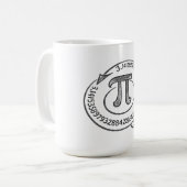 Chalk Style Pi Symbol with Digits – Math Pi Day Kaffeetasse (Vorderseite Links)