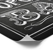 Chalk Style POPCORN BAR signieren Poster (Ecke)