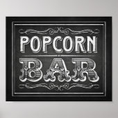 Chalk Style POPCORN BAR signieren Poster (Vorne)
