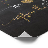 Chalk und Glitzer Wedding Hash Tag Zeichen Poster (Ecke)