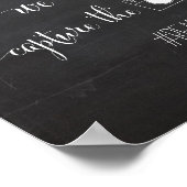 Chalk und Glitzer Wedding Hash Tag Zeichen Poster (Ecke)