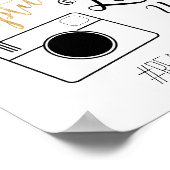 Chalk und Glitzer Wedding Hash Tag Zeichen Poster (Ecke)