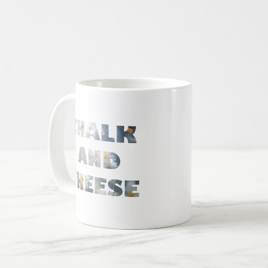 Chalk und Käse Kaffeetasse (Vorderseite Links)