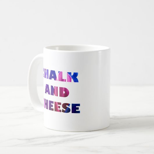 Chalk und Käse Kaffeetasse (Vorderseite Links)