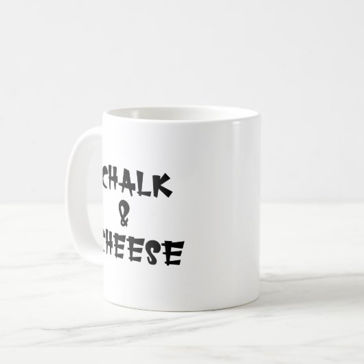 Chalk und Käse Kaffeetasse (Vorderseite Links)