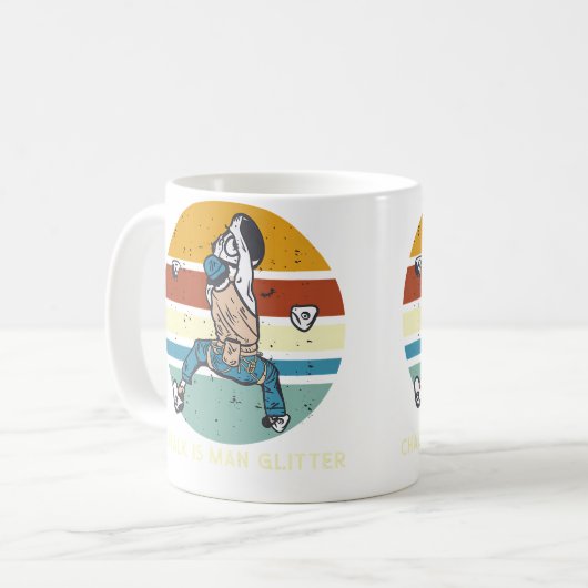 Chalk Up Wall Climbing Bouldering Kaffeetasse (Vorderseite Links)