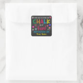 Chalk voll Spaß Valentine Quadratischer Aufkleber (Tasche)