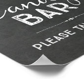 Chalk Watercolor Blumenbonbons Bar Wedding Sign Poster (Ecke)