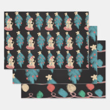 Chalk Weihnachtshund Doodles Feiertag