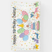 Chalk White Labradoodle Hund Geburtstagsparty Banner (Vertikal)