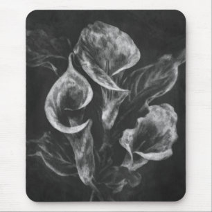 Chalk Zeichn von Calla Lilies Mousepad