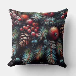 Chalk Zeichne die Grüße der Weihnachtsblumen-Jahre Kissen