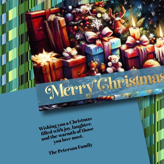 Chalk Zeichne Weihnachtsgeschenke Karte