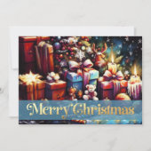 Chalk Zeichne Weihnachtsgeschenke Karte (Vorderseite)