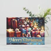 Chalk Zeichne Weihnachtsgeschenke Karte (Stehend Vorderseite)