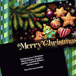 Chalk Zeichnend Weihnachtskekse 2 Karte