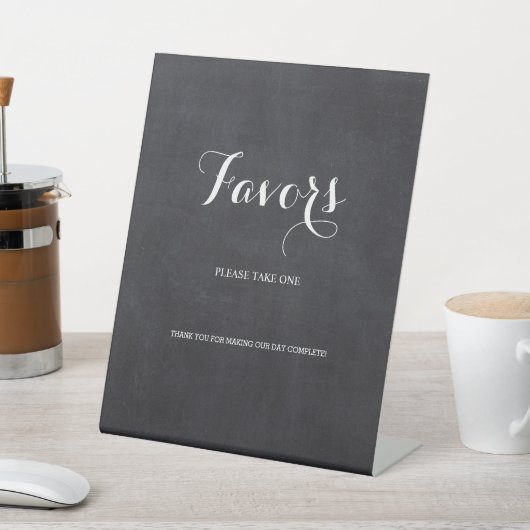 Chalkboar-Kalligrafie-Skript-Gefallen: Nehmen Sie Sockelschild (In SItu)