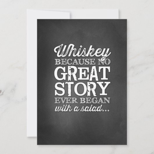 Chalkboard 12x18 Table Sign Whiskey Weil Einladung (Vorderseite)