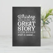 Chalkboard 12x18 Table Sign Whiskey Weil Einladung (Stehend Vorderseite)