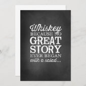 Chalkboard 12x18 Table Sign Whiskey Weil Einladung (Vorne/Hinten)