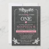 Chalkboard 1. Geburtstag Einladung (Vorderseite)